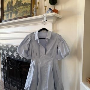 Simkhai Elegant Blue Puff Sleeve Dress